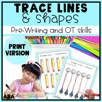 Preview of Tracing lines and shapes Fine Motor Skills and OT Activities PRINT worksheets