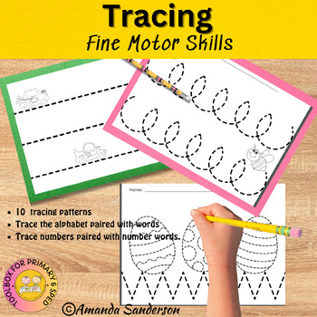 Preview of Tracing lines, curves, letters; Prewriting, Pre-K, Kinder, Special Ed, Autism