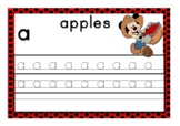 Tracing lowercase alphabet with Mickey mouse