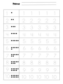 Tracing number 1-20 | Writting number 1-20 | Hand writting | Worksheet