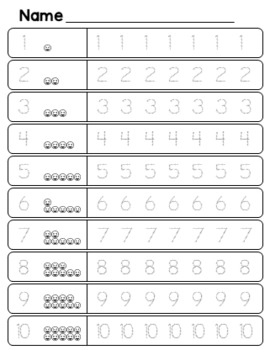 Tracing number 1-20 and fill in the missing number 1-20 | TPT