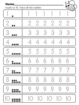 Tracing numbers 1-20 And fill in The Missing Numbers 1 - 20 | TPT