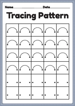 tracing pattern curve lines worksheet for kindergarten preschool and montessori