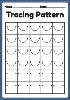 tracing pattern curve lines worksheet for kindergarten preschool and montessori