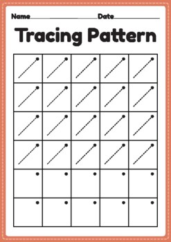 tracing pattern right slanting lines worksheet for kindergarten and preschool