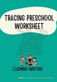Tracing preschool worksheets :train, christmas, space, hal