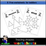 Coloring shapes worksheets for toddlers