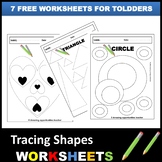 2D Shapes Worksheets for Kindergarten/Tracing Shapes & Dra