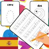Tracing spanish numbers handwriting practice worksheets