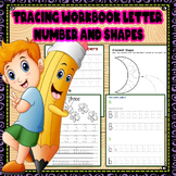 Tracing workbook letter number and shapes
