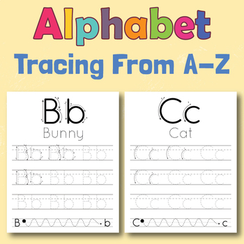Tracing worksheets alphabet | Alphabet Letter Handwriting Practice by YOOY