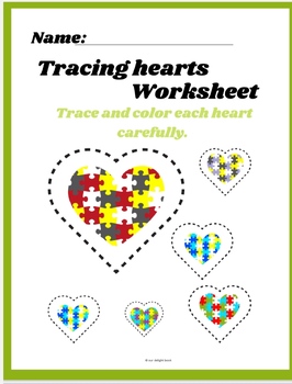 Preview of Tracing worksheets preschool kindergarten kids education