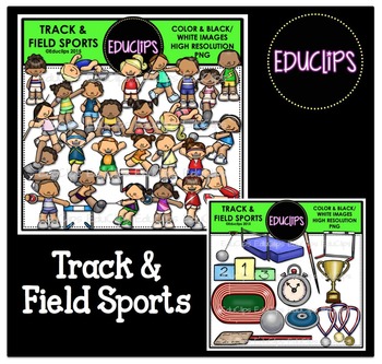 Preview of Track & Field Sports Clip Art Set {Educlips Clipart}