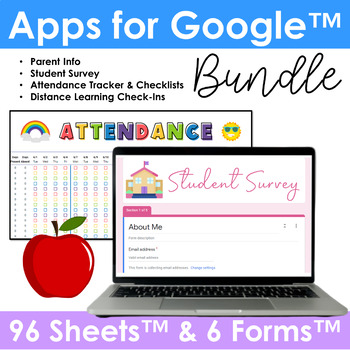 Preview of Track Student Info Attendance & Progress Using Google Sheets™ and Forms ™ BUNDLE