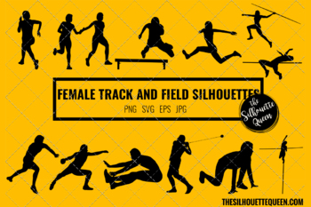 female track runner silhouette