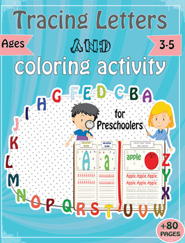 Preview of Track letters for preschoolers and coloring activities