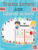 Track letters for preschoolers and coloring activities