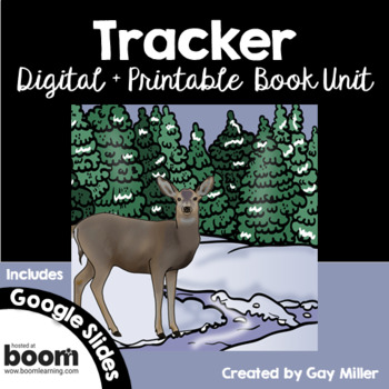 Preview of Tracker by Gary Paulsen (vocabulary, comprehension, skills) Digital + Printable