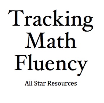 Preview of Tracking Math Fluency with Excel or Numbers