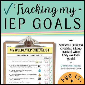 Preview of Tracking & SELF MONITORING my IEP GOALS | Student Goals Check Off | SPED