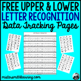 Free Letter Recognition Data Tracking Pages -Upper and Lowercase