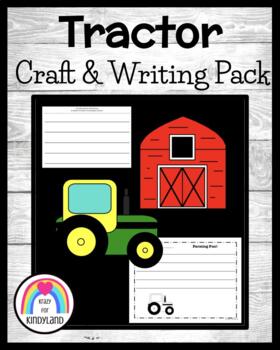 Preview of Tractor & Barn Craft, Writing Prompt: Farm Activity for Literacy Center