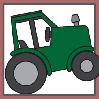 green tractor clipart