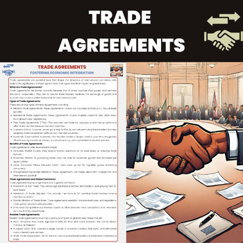 Preview of Trade Agreements Reading Comprehension | International Trade and Free Trade