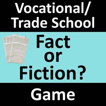 Preview of Vocational Trade School Student Game Activity or Test Review