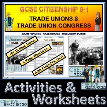 Preview of Trade Unions & Employment Rights Student Work Booklet & Activities