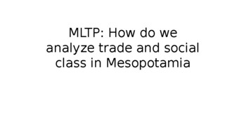 Preview of Trade and social class in Mesopotmia