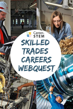 Preview of Trades Careers Webquest and Career Exploration Project (distance learning)