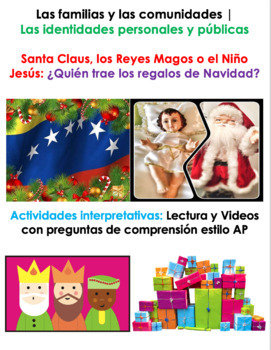 Preview of Tradiciones navideñas en Hispanoamérica: ¿Santa Claus, Reyes Magos o Niño Jesús?