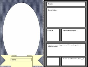 Preview of Trading Card Template - Concept or Idea