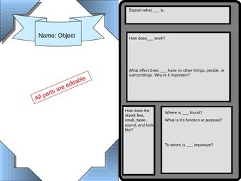 Preview of Trading Card Template: Object