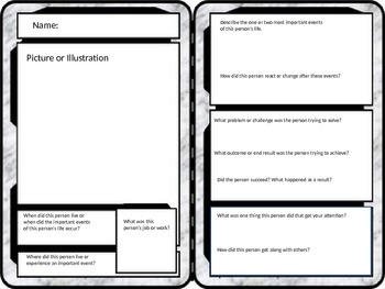 Trading cards templates TPT