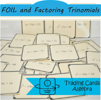 Preview of Task Cards: FOIL and Factoring Trinomials