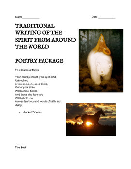 Preview of Traditional / Ancient Poetry Selections - Spiritual - With 6 assignments