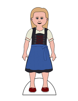 Traditional German Paper Doll Outfits by Not Weird Homeschoolers