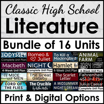 Preview of Traditional Literature Bundle for High School English ELA With 16 Novel Studies