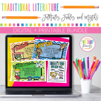 Preview of Traditional Literature Reading Unit Bundle | Folktales Fables Myths | Activities