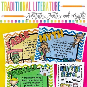 Preview of Traditional Literature Reading Unit | Passages | Activities | Folktales | Fables