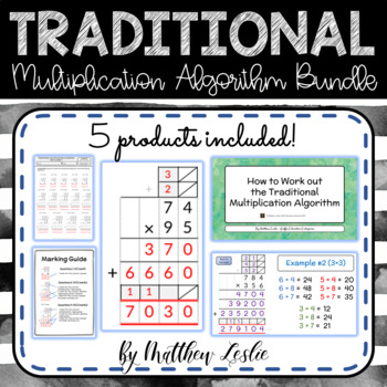 Preview of Traditional Multiplication Algorithm Bundle