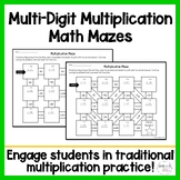 Traditional Multiplication (Multi-digit) Math Mazes