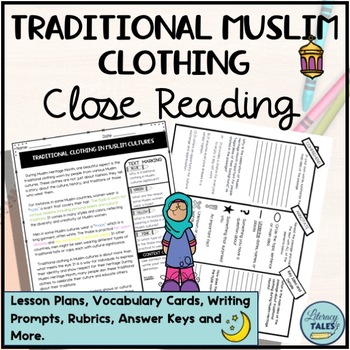 Preview of Traditional Muslim Clothing  Close Reading Packet Informational Text
