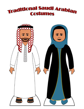Traditional Saudi Arabian Paper Doll Outfits by Not Weird Homeschoolers