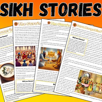 Preview of Traditional Sikh Stories Pack A, Sikhism Worksheets