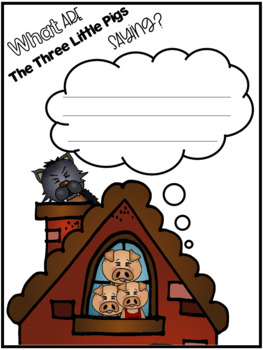 Preview of Traditional Stories: The Three Little Pigs, Speech Bubble/Writing Frame