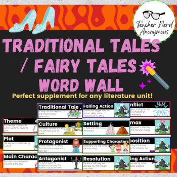 Preview of Traditional Tales / Fairy Tales Vocabulary Word Wall ARC Companion