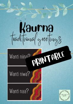 Preview of Traditional greetings in Kaurna - PRINTABLE